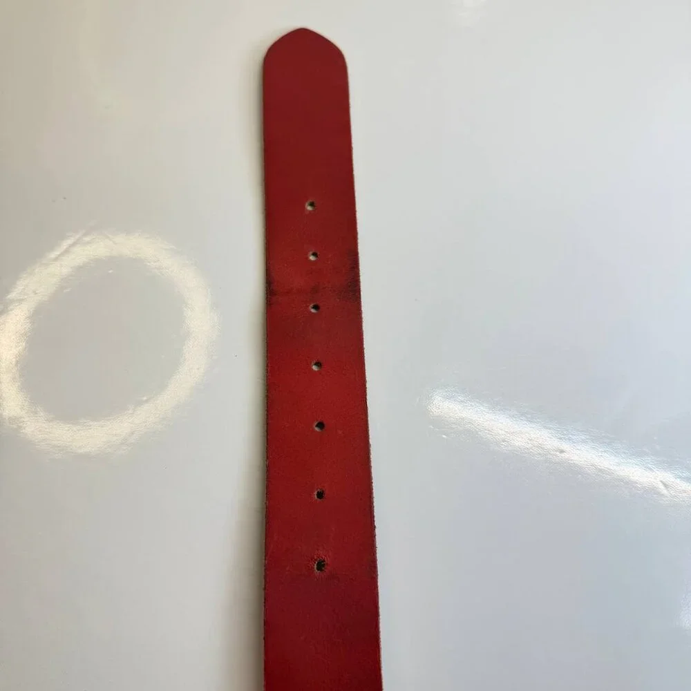 Bebelt Germany Leather Belt Size 36 – Graphic Buckle – Genuine Leather - Picture 5 of 11